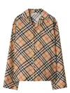 Burberry Check Print Silk Shirt