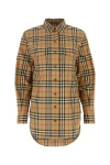 Burberry Ladies Vintage Check Stretch Cotton Button-down Collar Shirt In Multicolor