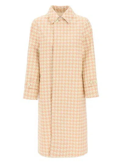 BURBERRY WOMEN'S EMBROIDERED TWILL COAT