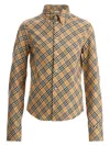 Burberry Beige All Over Check Shirt