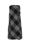 Burberry Midi Dress With Check Pattern In Multicolor