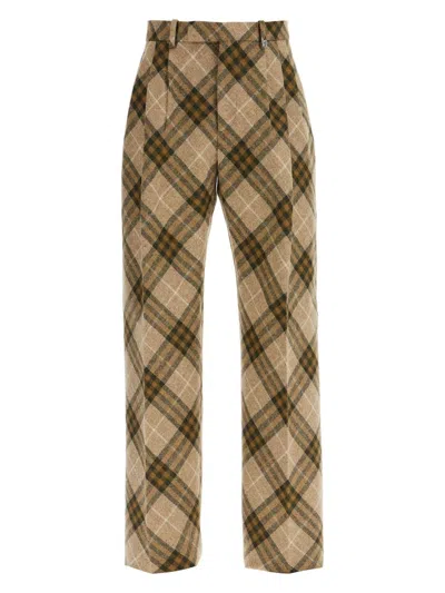 BURBERRY WOMEN'S EMBROIDERED WOOL PANT