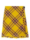 Burberry Check Fringed-edge Kilt Wrap Skirt