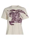 Burberry Short Sleeves With Large Graphic Print In Soap Pansy