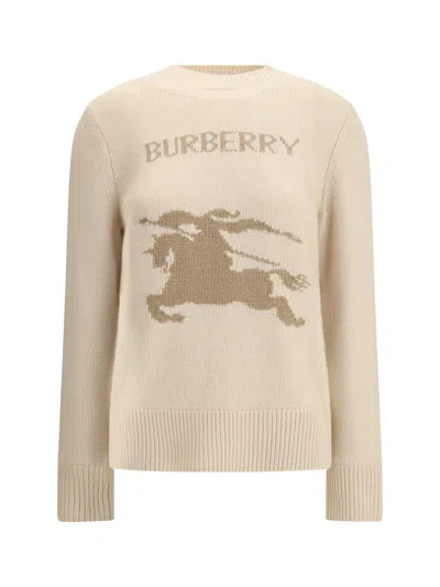 BURBERRY BURBERRY WOMEN EQUESTRIAN KNIGHT WOOL SWEATER