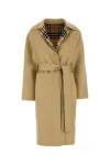 Burberry Checked-detail Wrap Coat In Brown