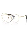 Burberry 53mm Square Optical Glasses In Gold