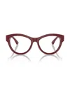 Burberry Women's Eyeglasses, Be2404 In Bordeaux