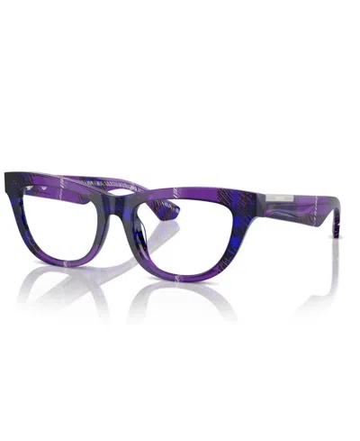 Burberry Women's Eyeglasses, Be2406u In Check Violet