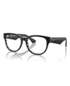 Burberry Women's Eyeglasses, Be2410 In Top Black On Vintage-like Check