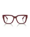 Burberry Women's Eyeglasses,be2403 In Bordeaux