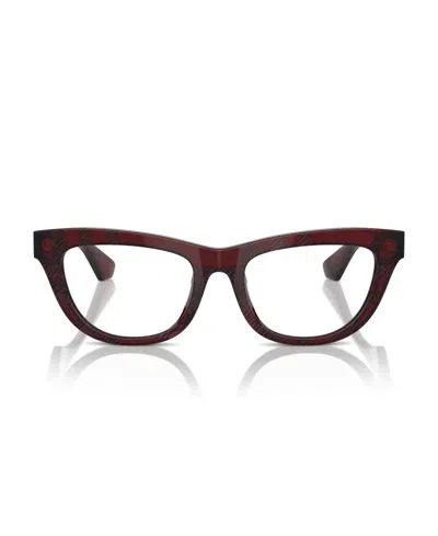 Burberry Women's Eyeglasses,e2406u In Check Red