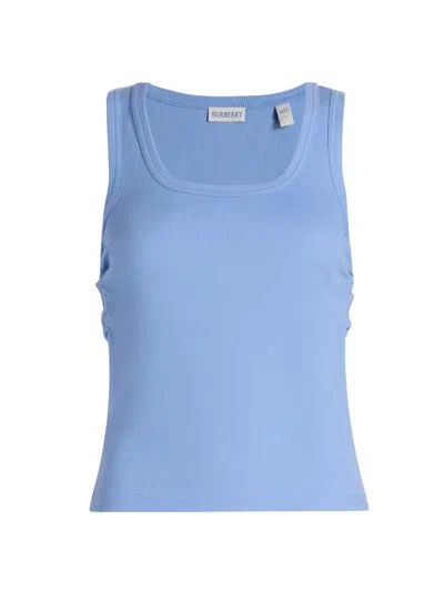Burberry Women's Festival Stretch-cotton Tank In Blue