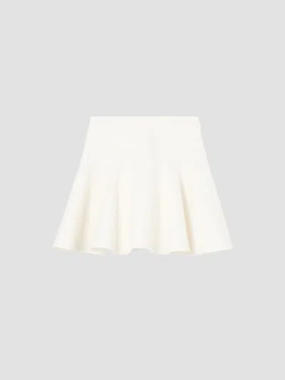 Burberry Women's Fit-and-flare Cotton Mini Skirt In White