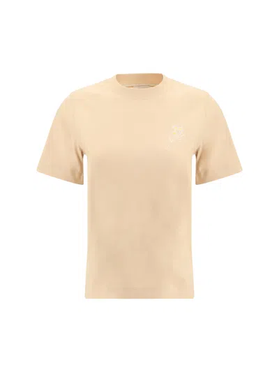 Burberry Woman T-shirt Blush Size M Cotton In Orange