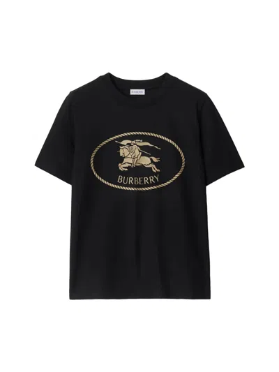 Burberry Women Frankie T-shirt Black In Multi