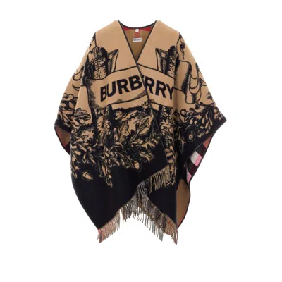 Burberry Women Gallant Knight Cape In Multi