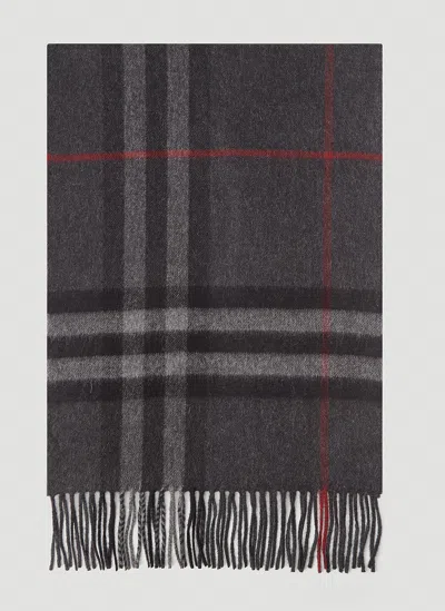 Burberry Women Giant Icon Cashmere Scarf In Gray