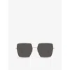Burberry Womens Gold Be3133 Daphne Square-frame Metal Sunglasses In Gold