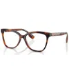 Burberry Women's Grace Eyeglasses, Be2364 54 In Light Havana