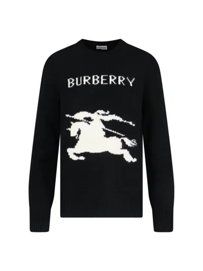 Burberry Women's Graphic Knit Sweater In Black