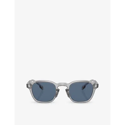 Burberry Womens Grey Be4378u Percy Square-frame Acetate Sunglasses
