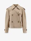 Burberry Women Haltye Organic Cotton Waterproof Jacket In Brown