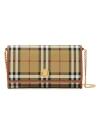 BURBERRY WOMEN'S HANNAH CHECK WALLET-ON-CHAIN