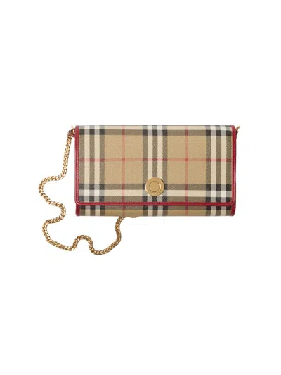 Burberry Women's Hannah Check Wallet-on-chain