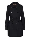 Burberry Women Heritage Kensington Trench Coat In Blue