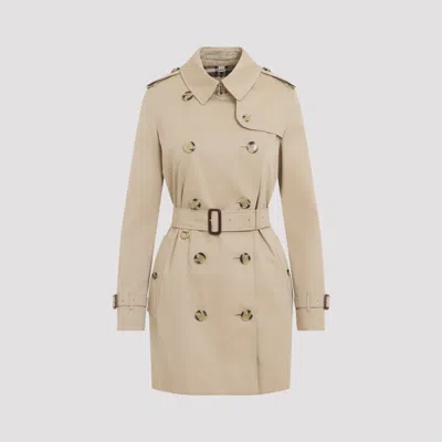 Burberry Women's Heritage Long Trench Coat In 100% Cotton In Brown