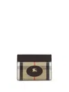 Burberry Textured Finish Cardholder Featuring Contrast Stitching In Multi
