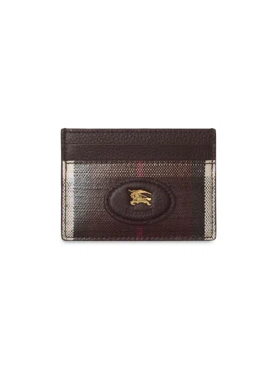 Burberry Women's Highlands Check Card Case In Brown