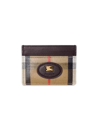Burberry Women's Highlands Check Card Case In Sand