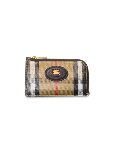 Burberry Women's Highlands Check Card Case In Sand