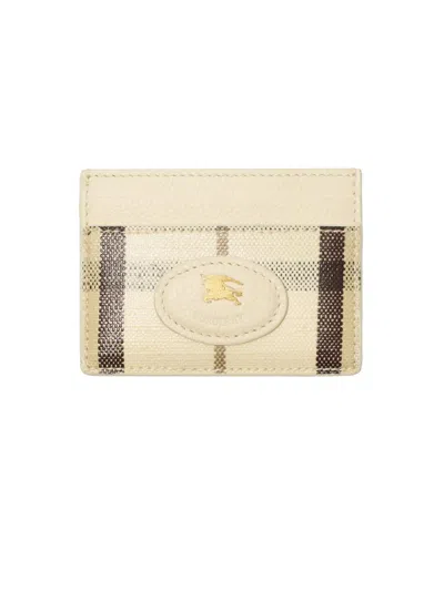 Burberry Women's Highlands Check Card Case In Sand