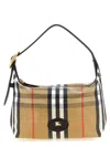 Burberry Women Coated Canvas Handbag With Check Pattern In Multi