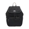 Burberry Womens Black Horseshoe Drawstring Woven Backpack In Black