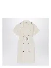 Burberry Waist Belted Short Sleeves Epaulettes Lapels