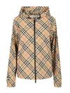 Burberry Women Jacket In  Check In Brown