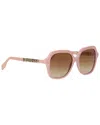 Burberry Womens Be4389 Joni Square-frame Brand-embellished Acetate Sunglasses Pink In Pink