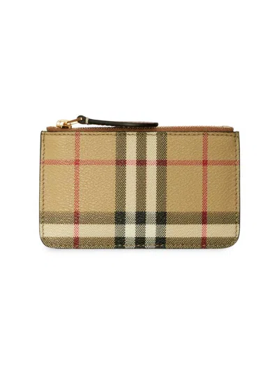 Burberry Women's Kelbrook Check Coin Purse In Brown