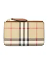 Burberry Somerset Zipper Card Case In Archive Beige