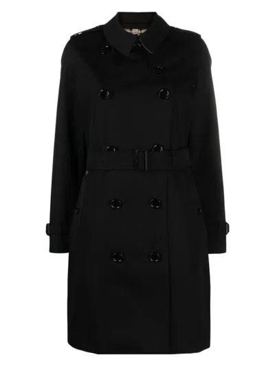 Burberry Women's Kensington Cotton Trench Coat In Black