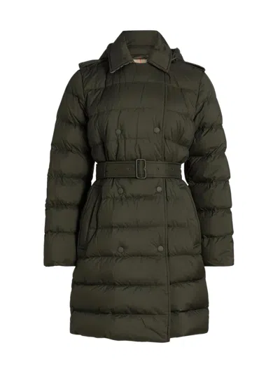 Burberry Women's Kent Quilted Puffer Coat In Green