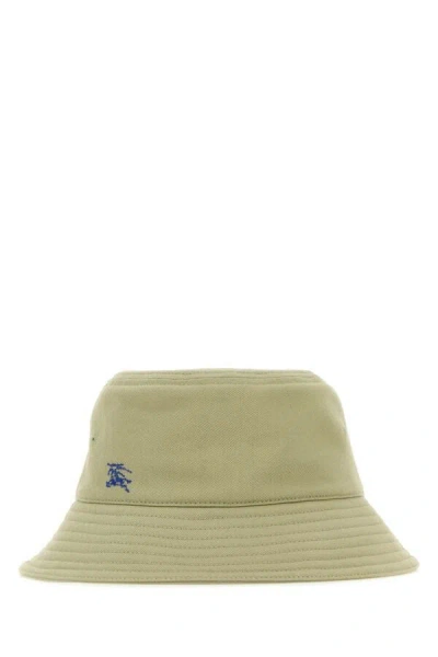 Burberry Women Khaki Cotton Bucket Hat In Green