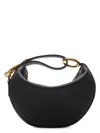 Burberry Knight Arc Black Leather Shoulder Bag