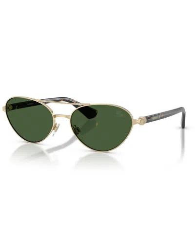 Burberry Women's Large Sunglasses, Be3165 In Dark Green