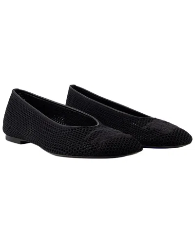 Burberry Women's Leather Ballerina Flat In Black