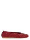 Burberry Sadler Quilted Lambskin Ballerina Flats In Red